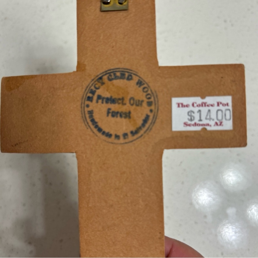 Hand Painted Wood Cross Sedona Arizona - Picture 6 of 7